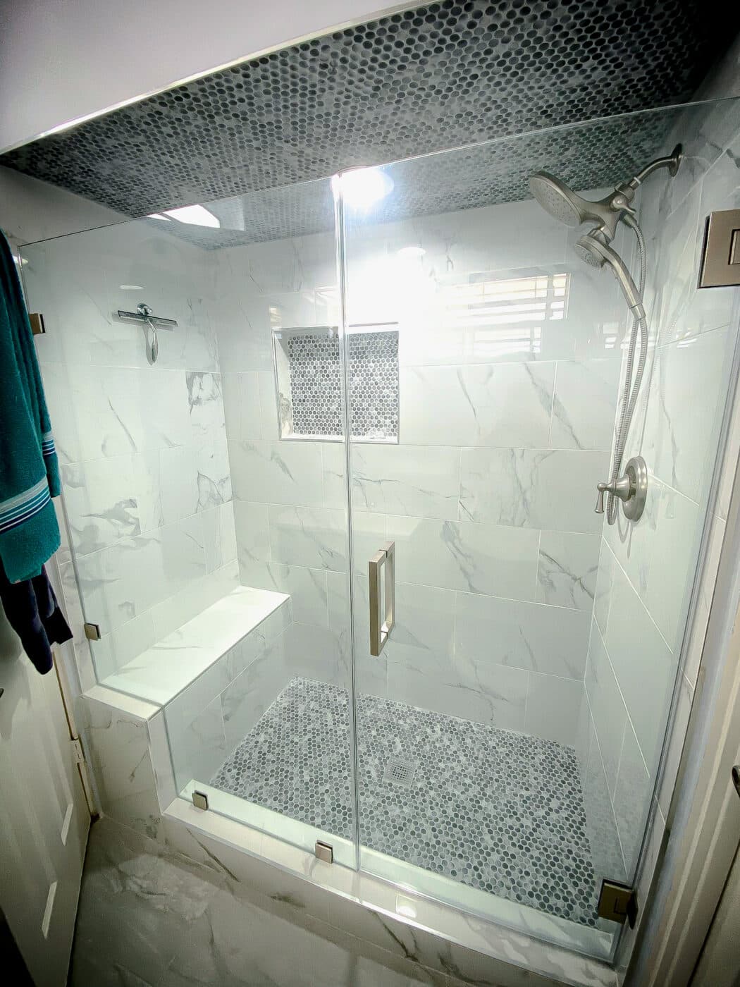 Hinged Frameless Shower Doors - Door Inline Showers