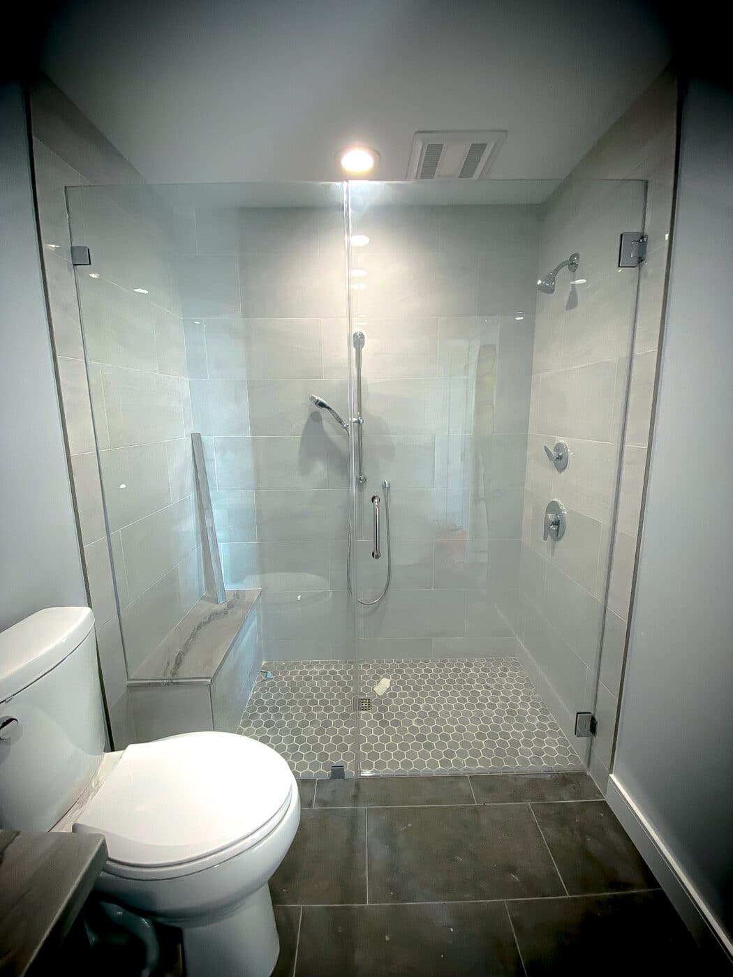 Hinged Frameless Shower Doors - Door Inline Showers