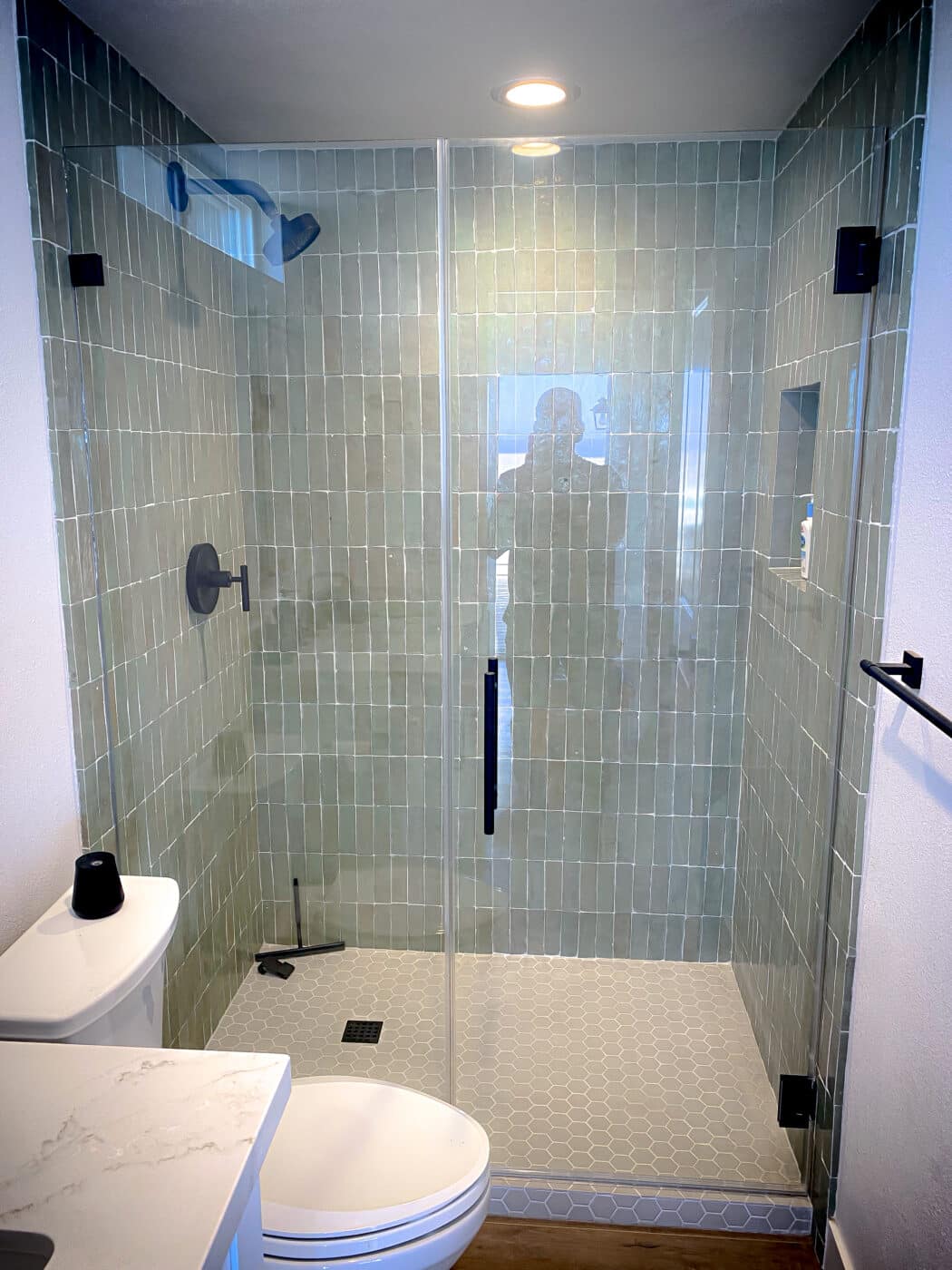 Hinged Frameless Shower Doors - Door Inline Showers