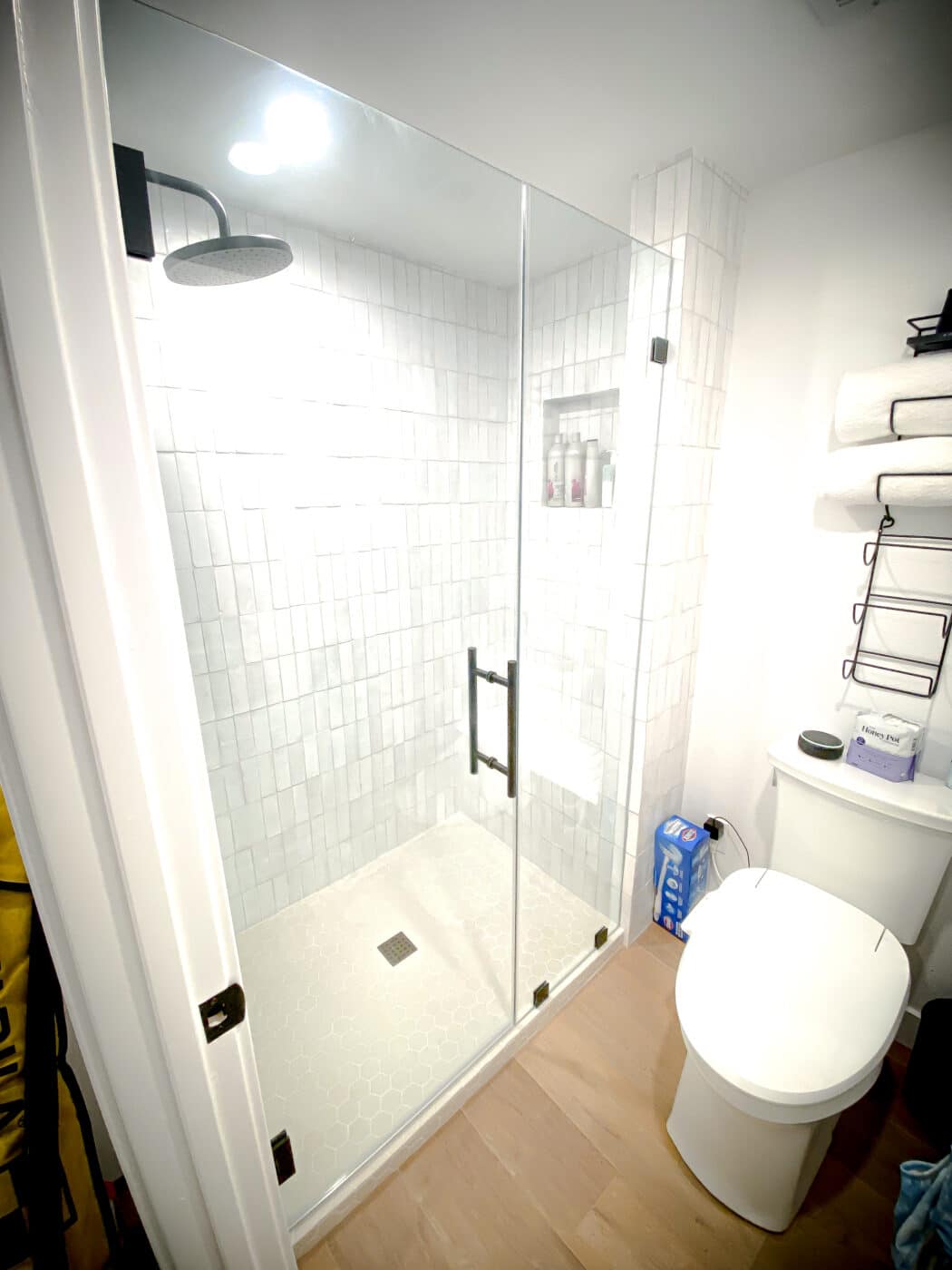 Hinged Frameless Shower Doors - Door Inline Showers