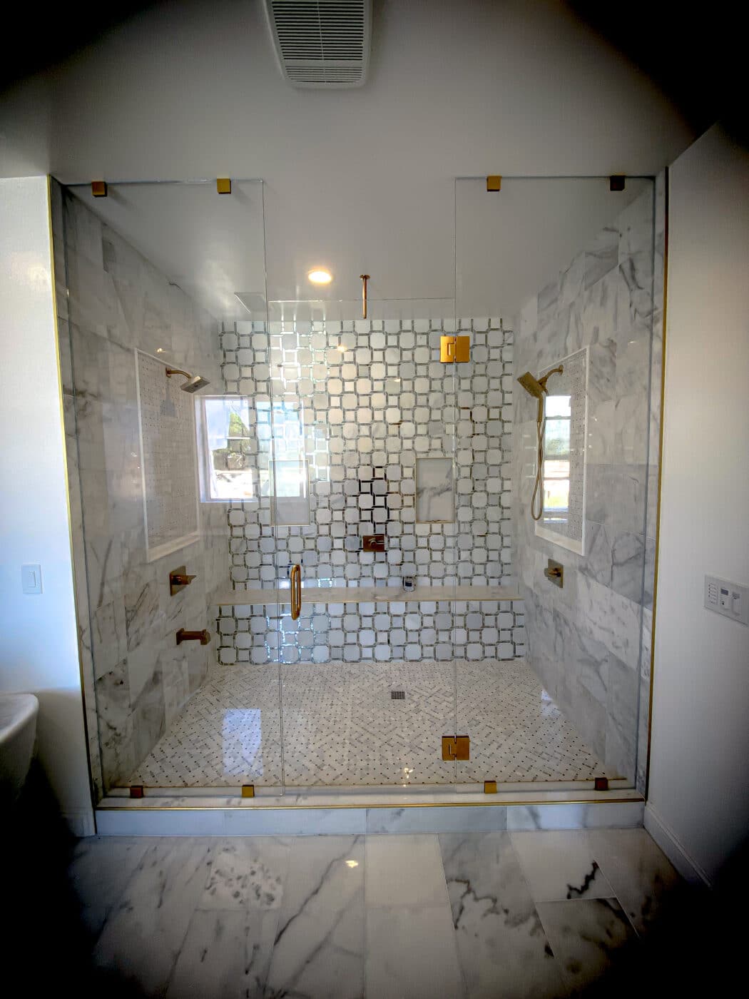 Hinged Frameless Shower Doors - Door Inline Showers