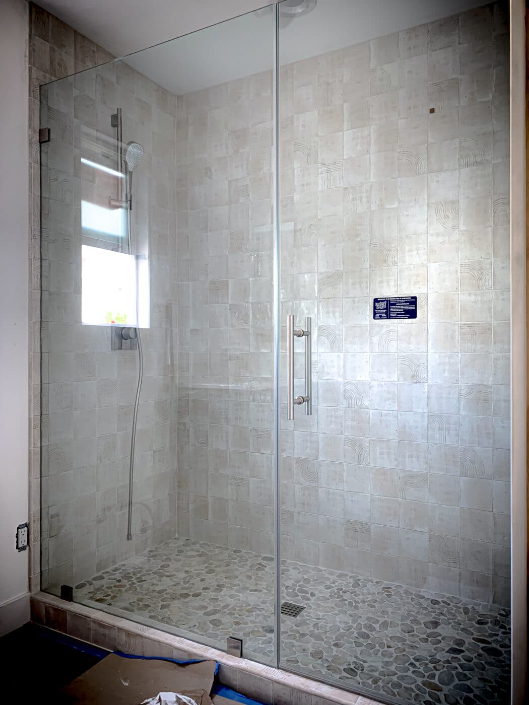 Hinged Frameless Shower Doors - Door Inline Showers
