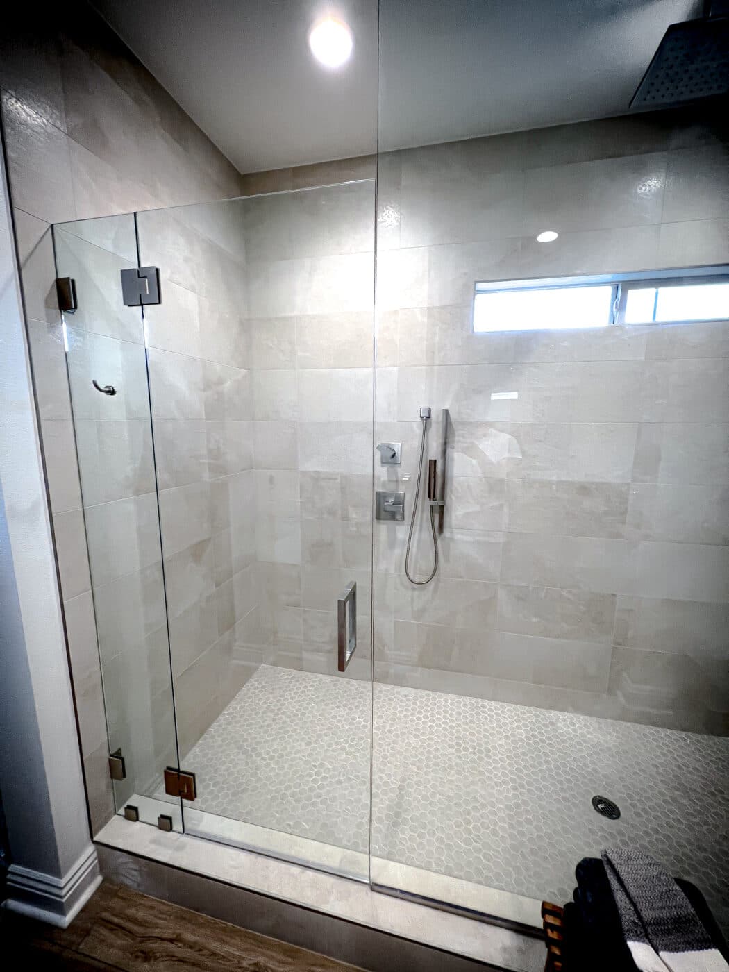 Hinged Frameless Shower Doors - Door Inline Showers