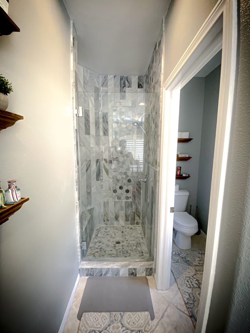 Hinged Frameless Shower Doors - Door Inline Showers