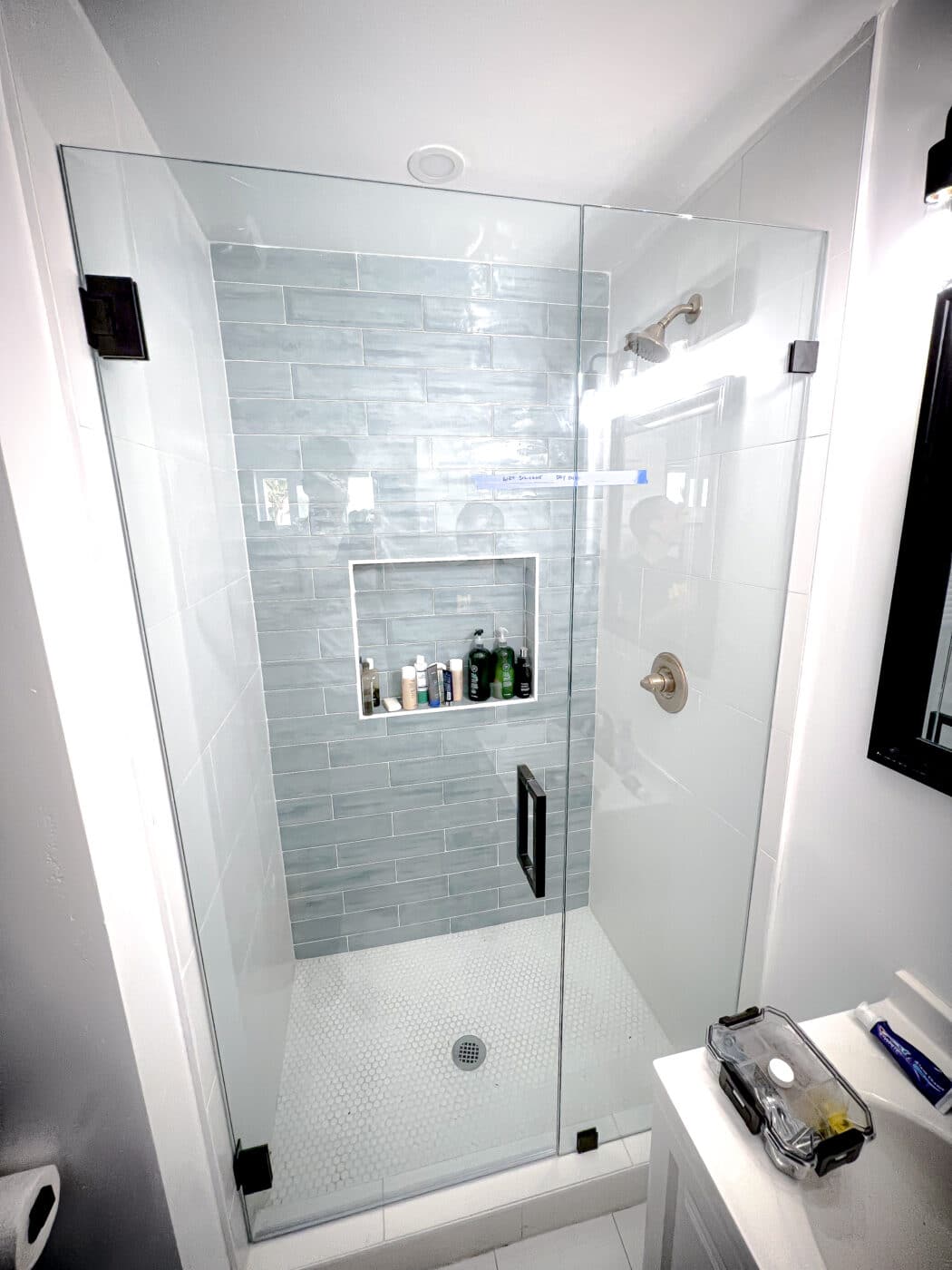 Hinged Frameless Shower Doors - Door Inline Showers