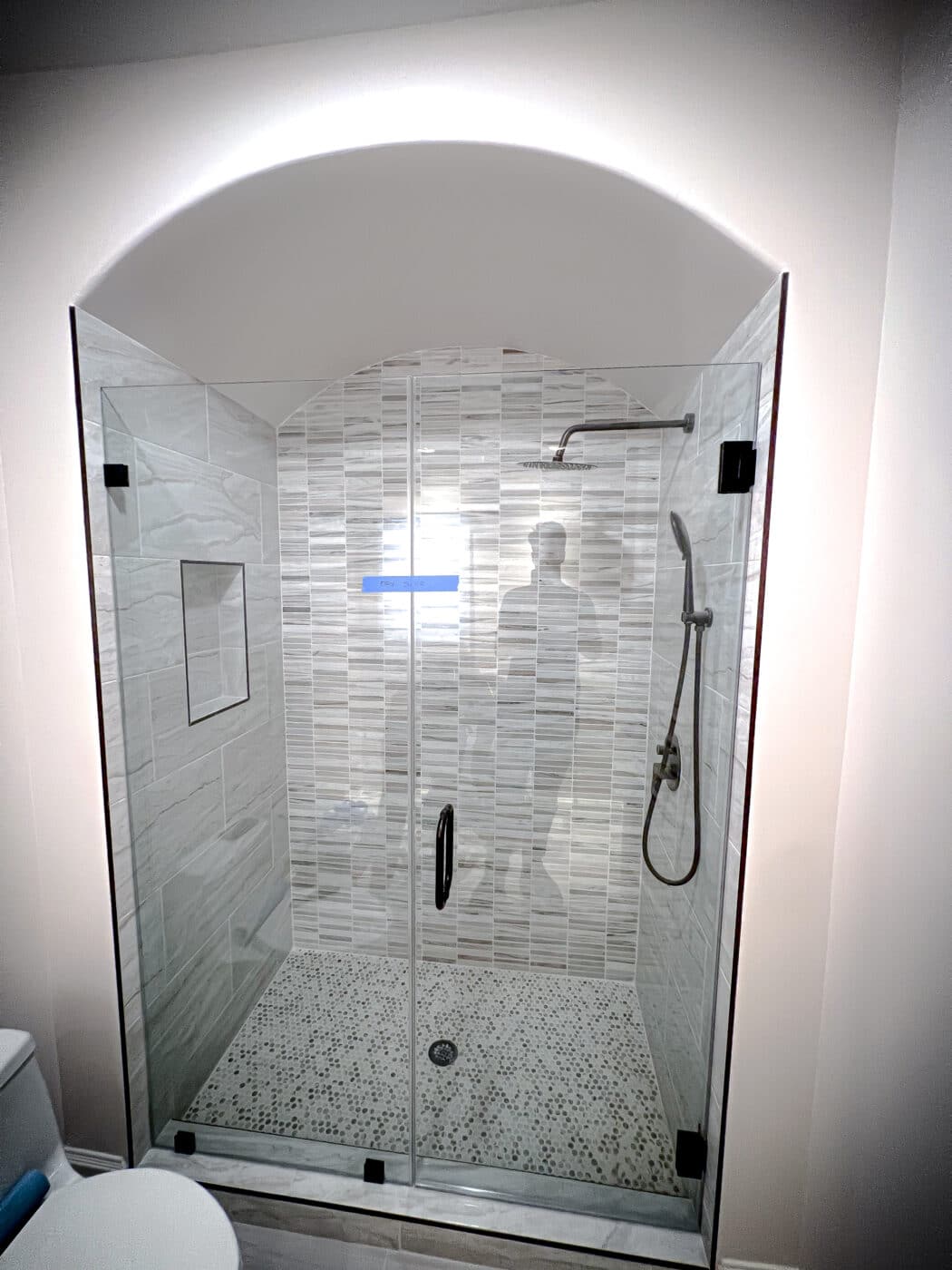 Hinged Frameless Shower Doors - Door Inline Showers