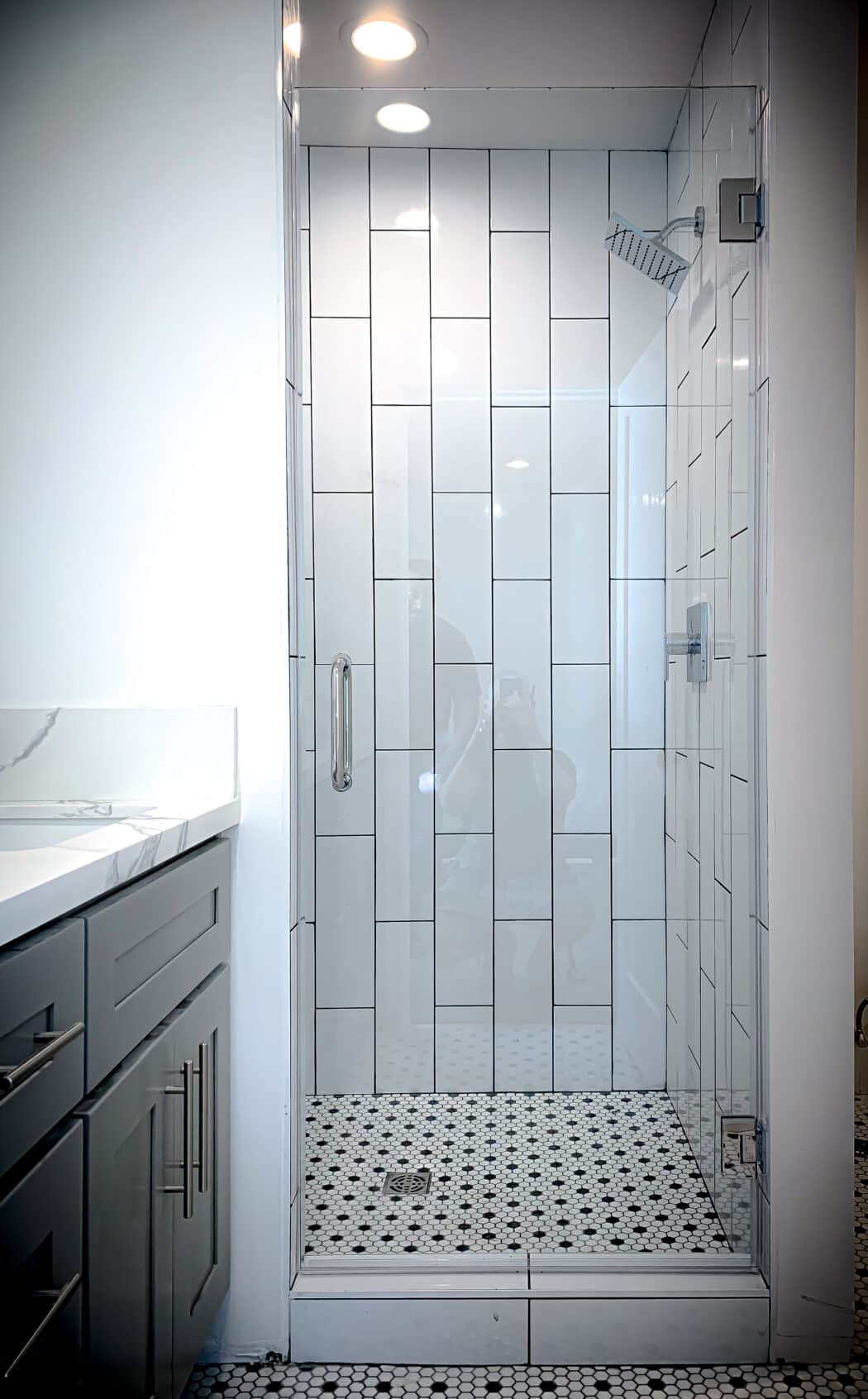 Hinged Frameless Shower Doors - Door Inline Showers