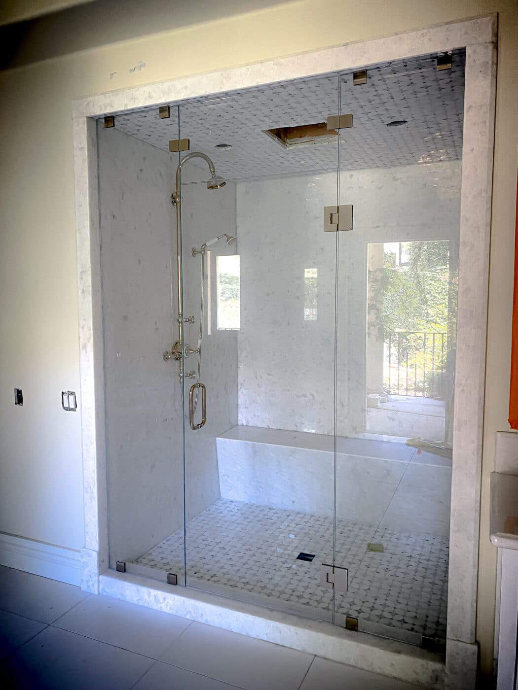 Hinged Frameless Shower Doors - Door Inline Showers