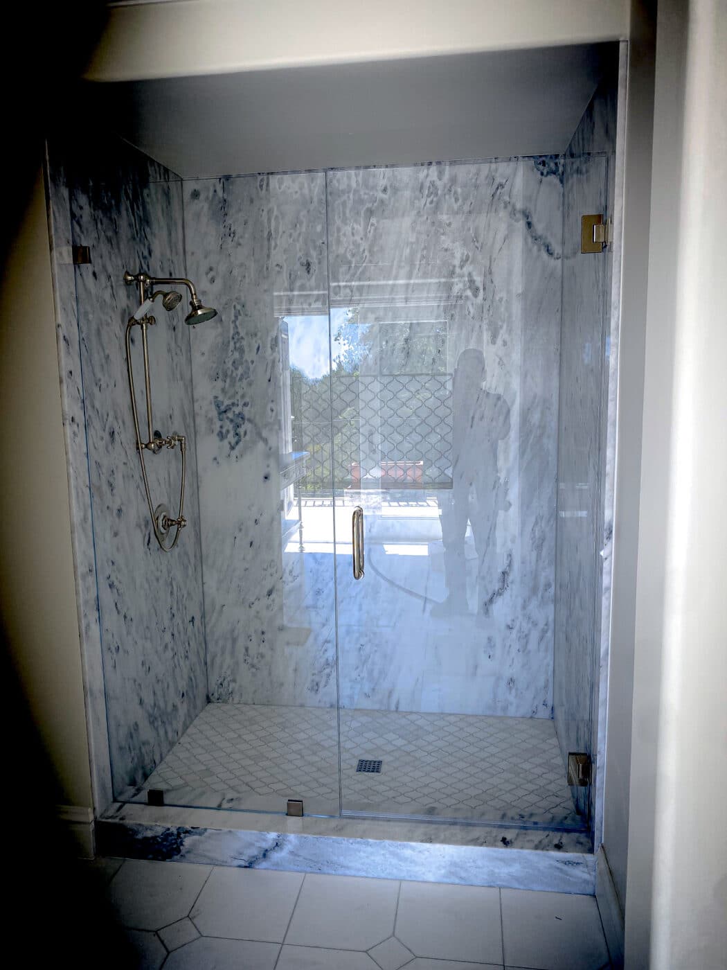 Hinged Frameless Shower Doors - Door Inline Showers