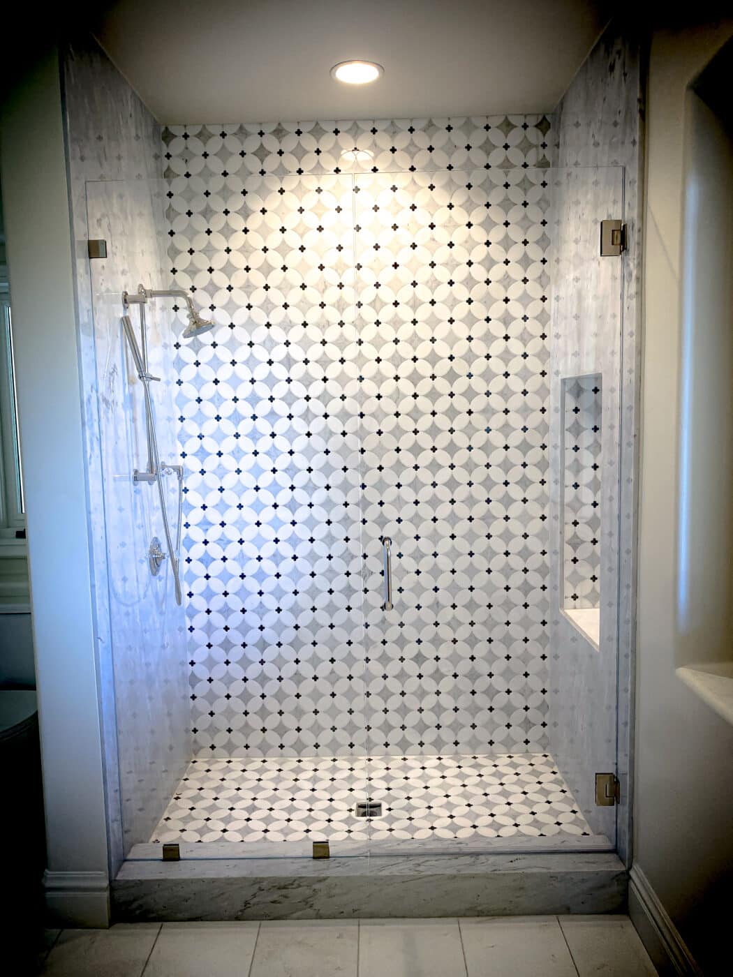 Hinged Frameless Shower Doors - Door Inline Showers