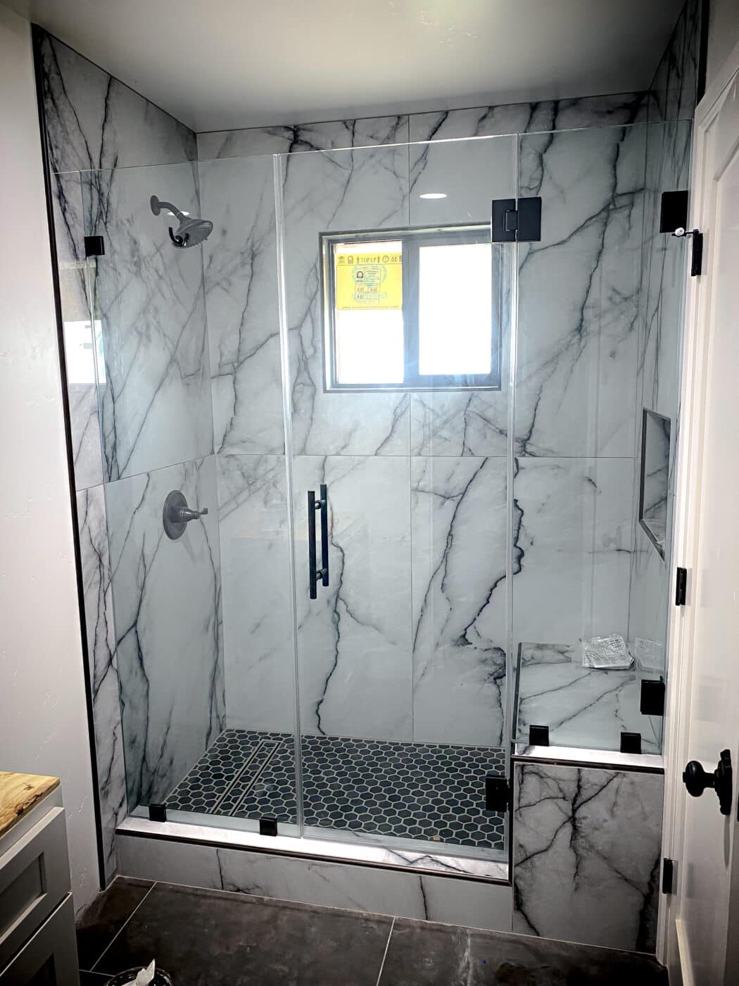 Hinged Frameless Shower Doors - Door Inline Showers