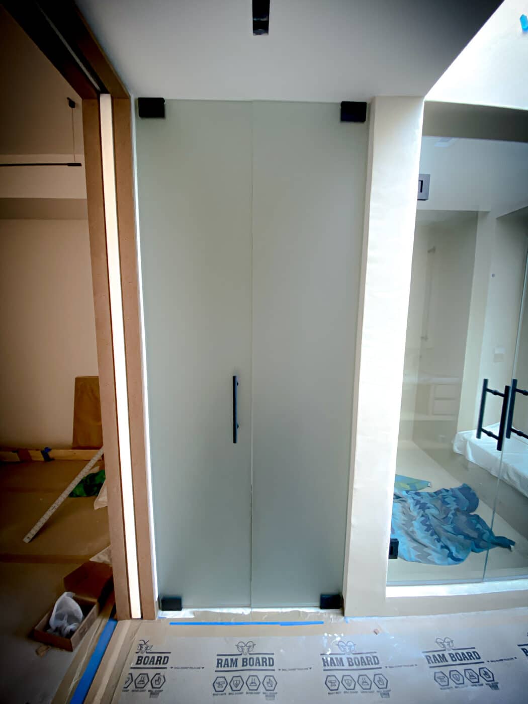 Hinged Frameless Shower Doors - Door Inline Showers