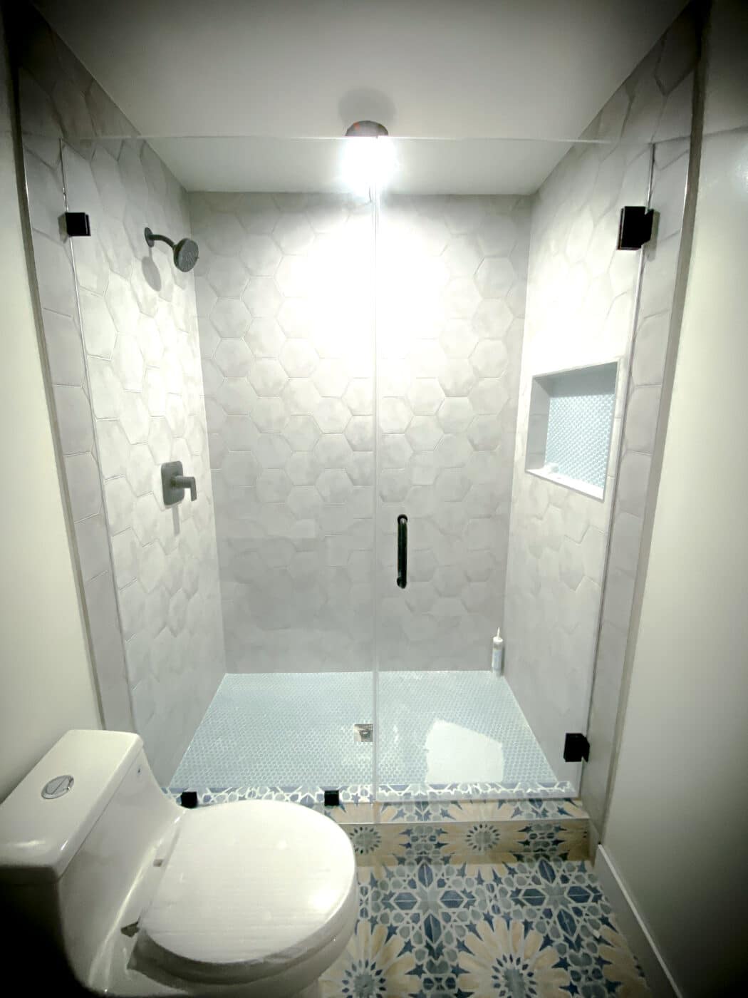 Hinged Frameless Shower Doors - Door Inline Showers