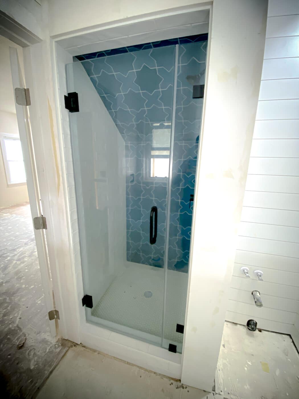 Hinged Frameless Shower Doors - Door Inline Showers