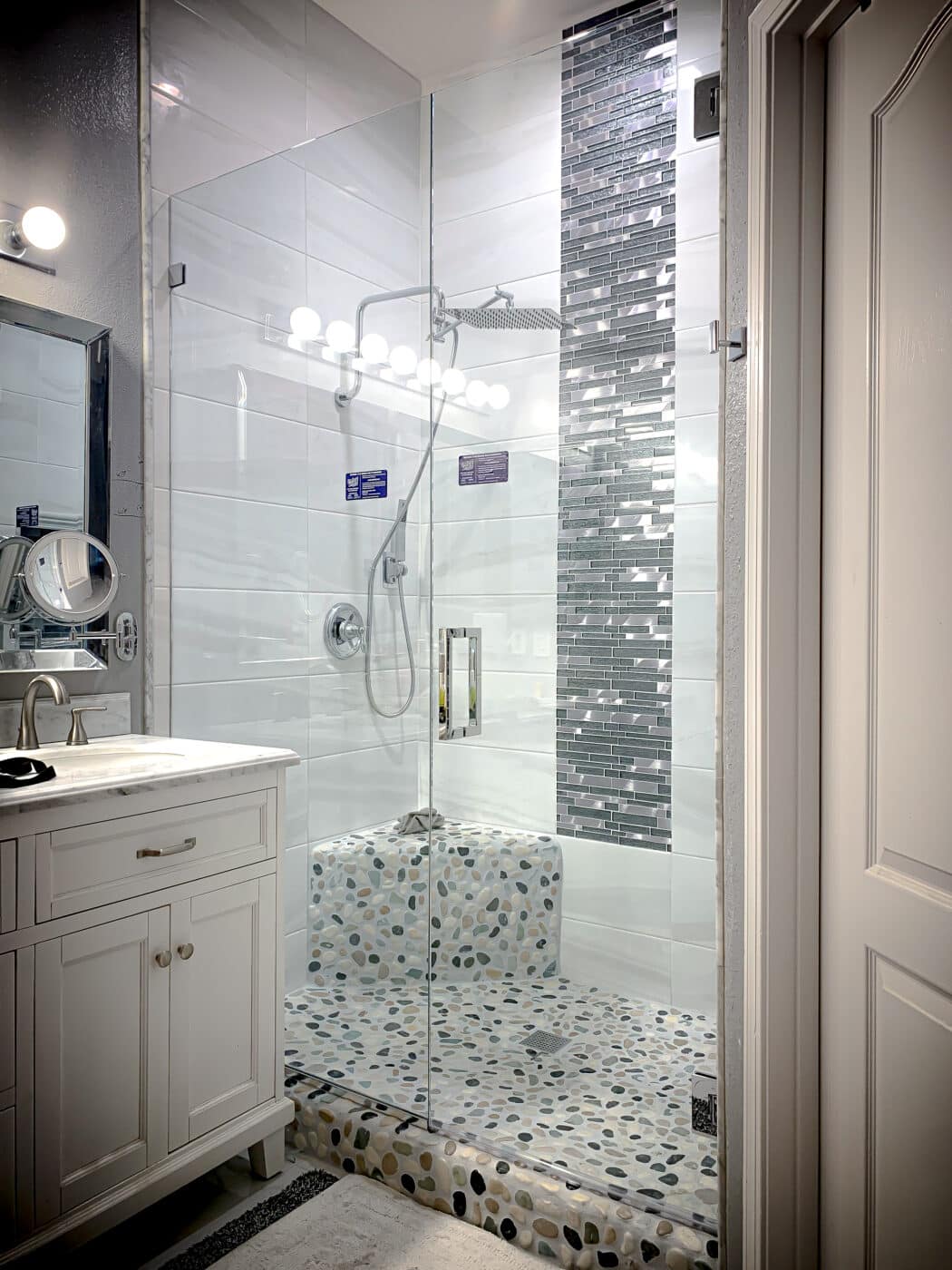 Hinged Frameless Shower Doors - Door Inline Showers