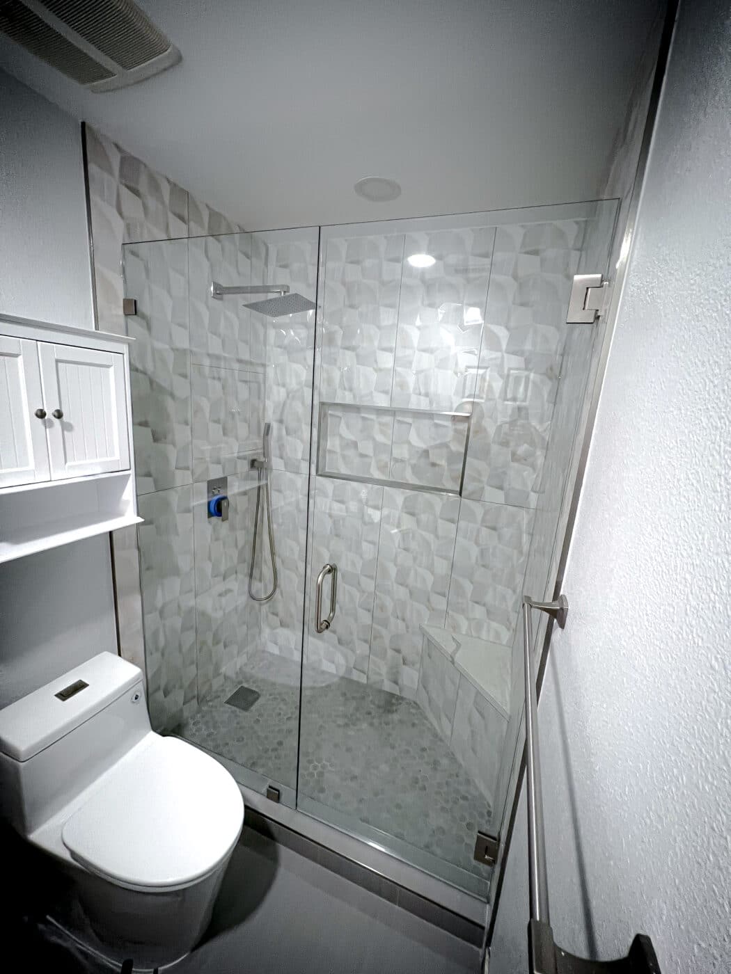 Hinged Frameless Shower Doors - Door Inline Showers