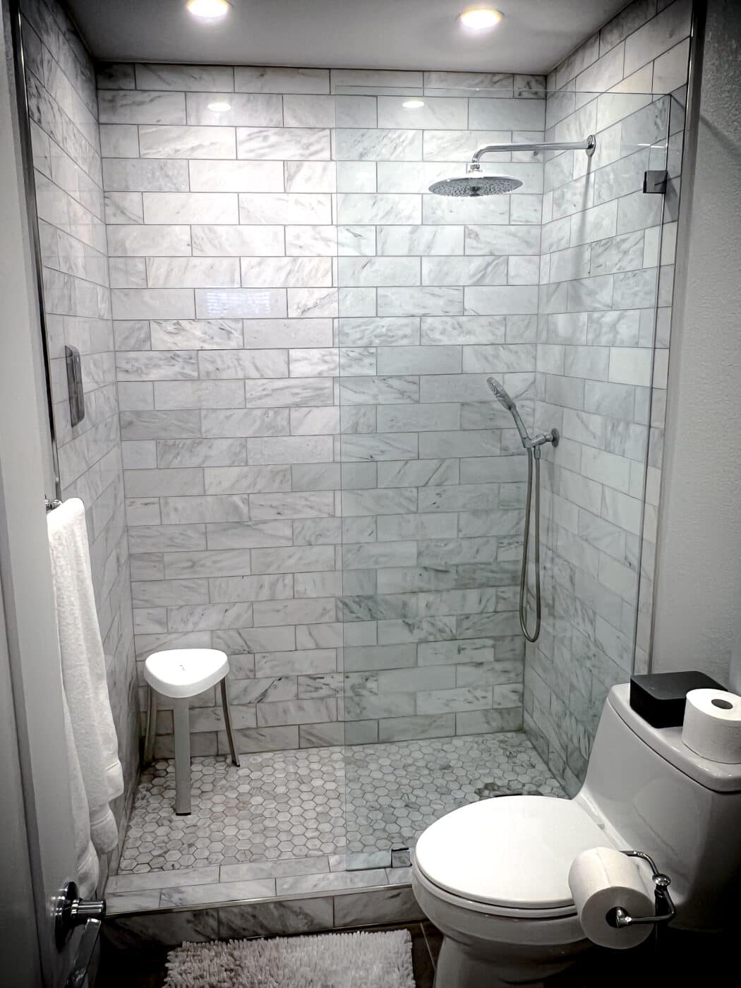 Hinged Frameless Shower Doors - Door Inline Showers