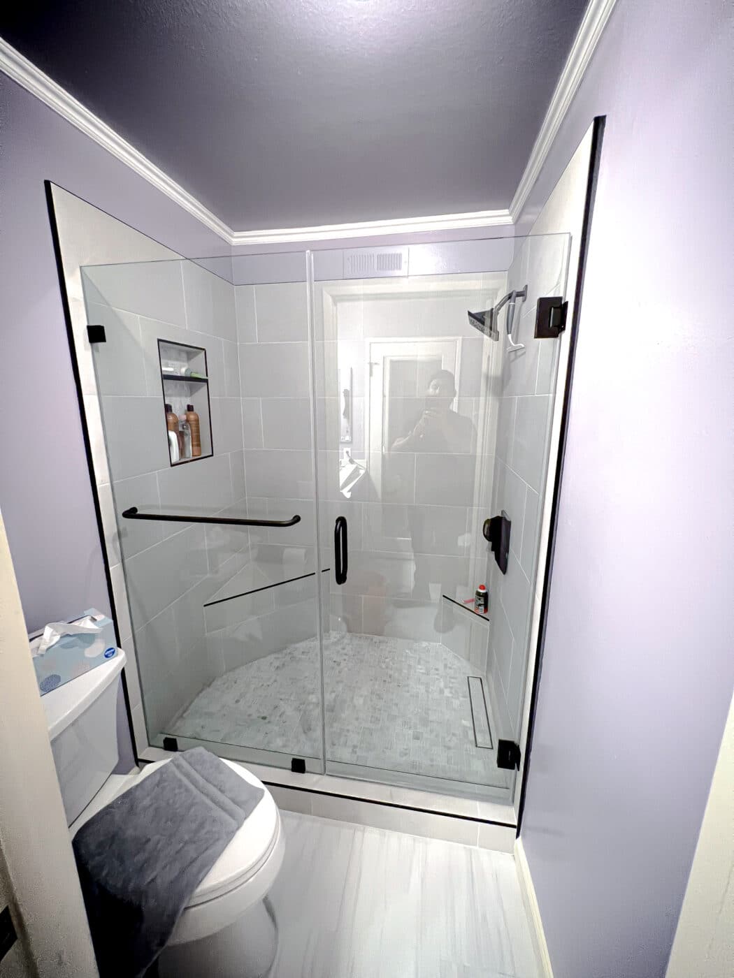 Hinged Frameless Shower Doors - Door Inline Showers