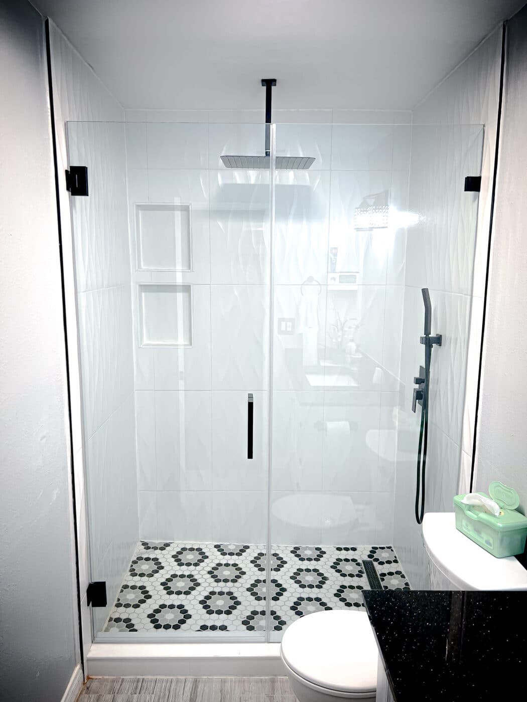 Hinged Frameless Shower Doors - Door Inline Showers