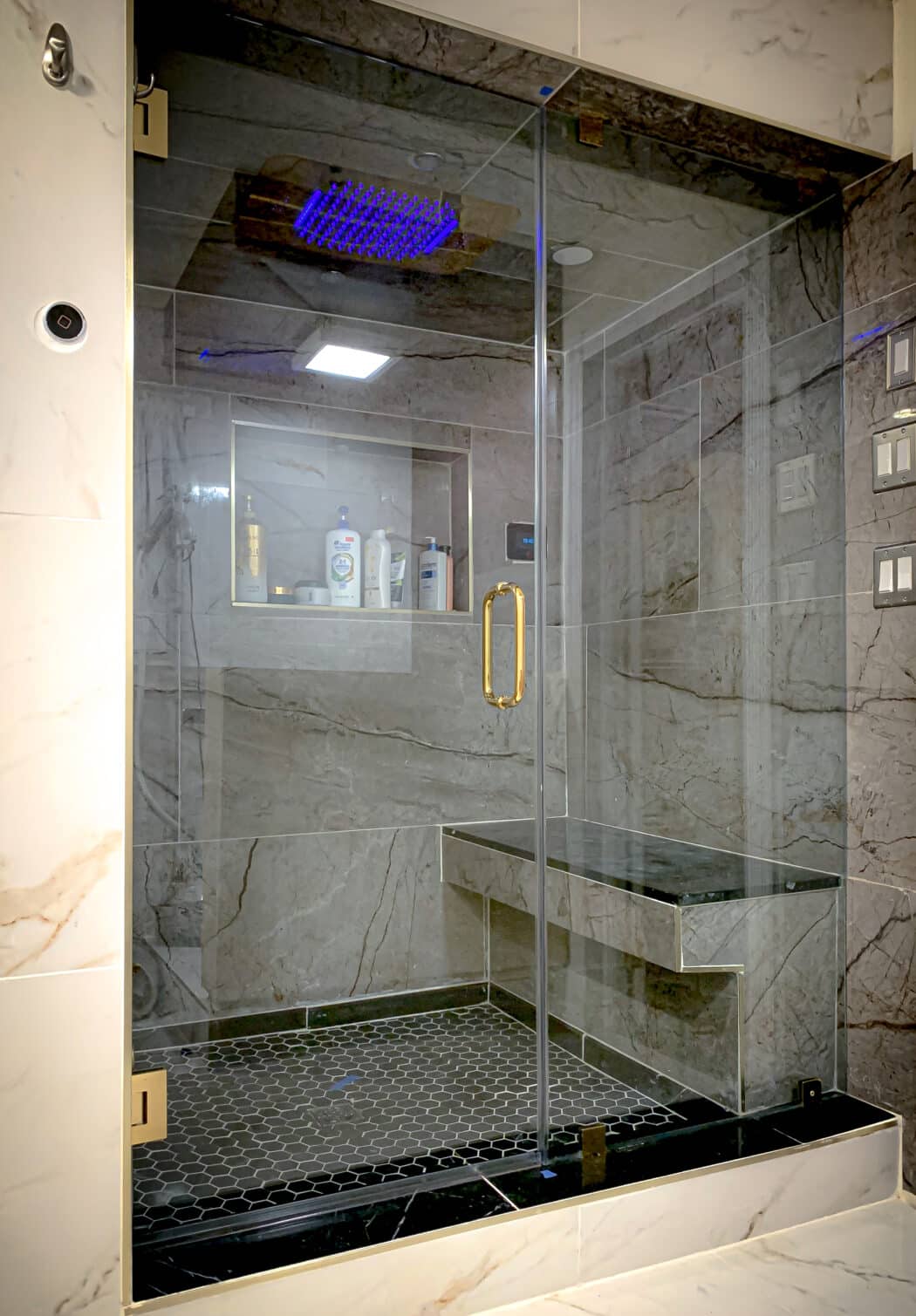 Hinged Frameless Shower Doors - Door Inline Showers