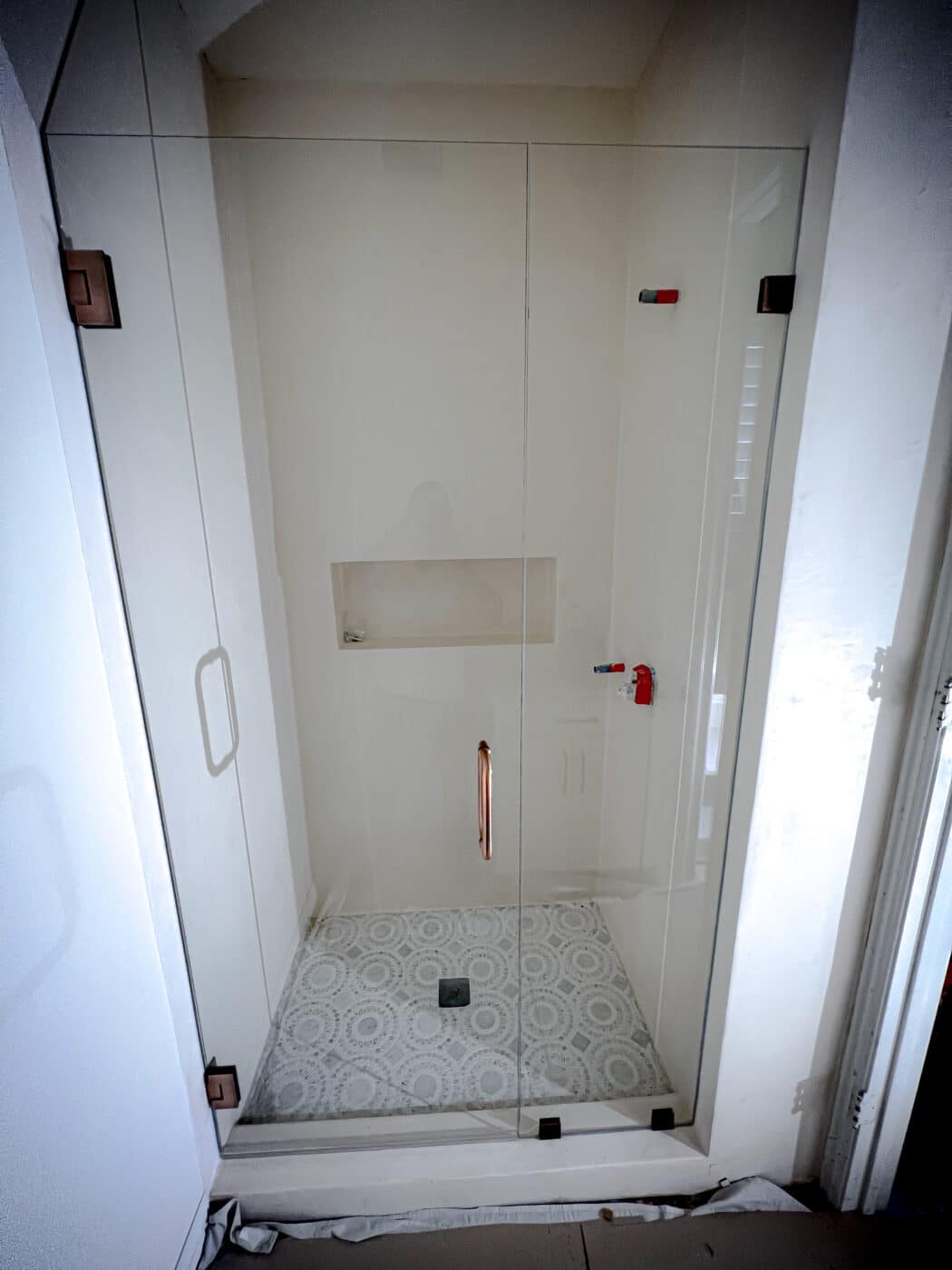 Hinged Frameless Shower Doors - Door Inline Showers