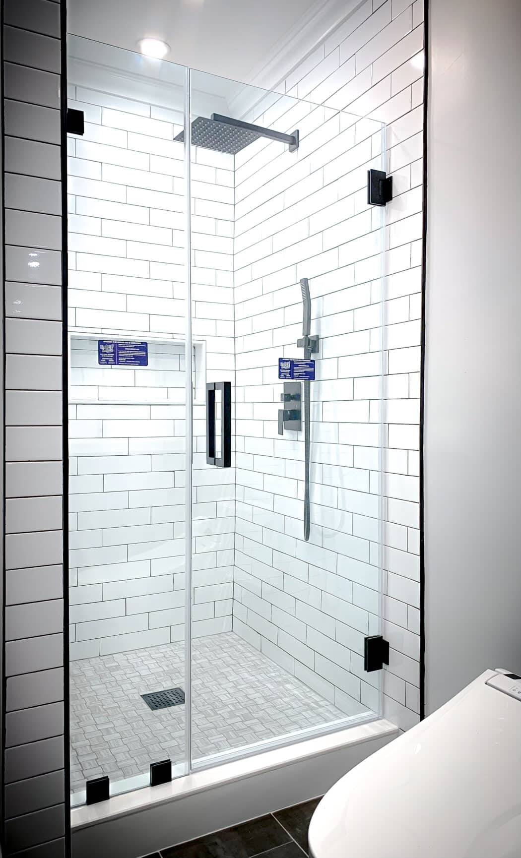 Hinged Frameless Shower Doors - Door Inline Showers