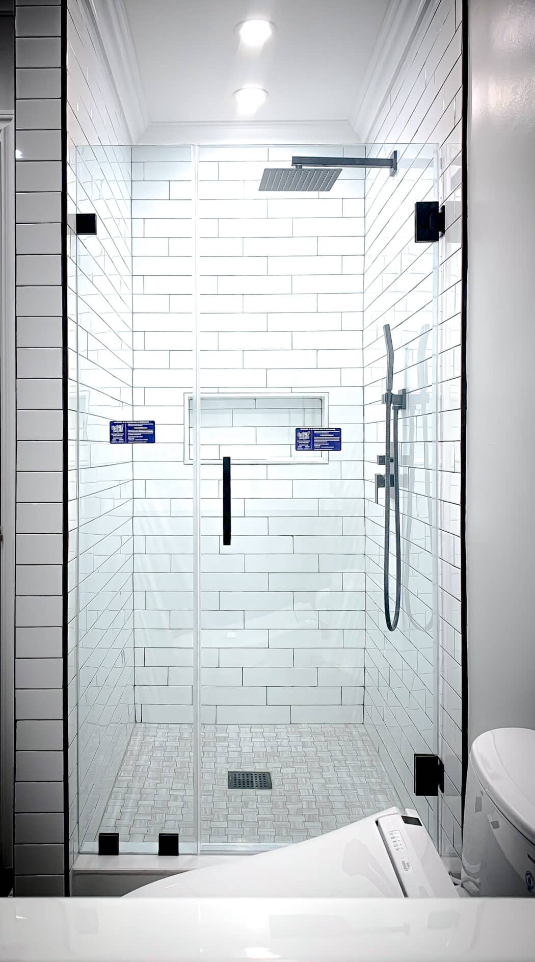 Hinged Frameless Shower Doors - Door Inline Showers