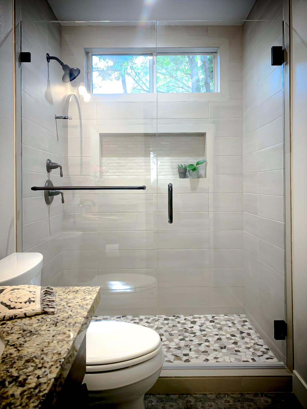 Hinged Frameless Shower Doors - Door Inline Showers