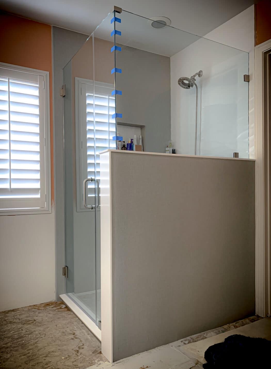 Hinged Frameless Shower Doors - Door Inline Showers