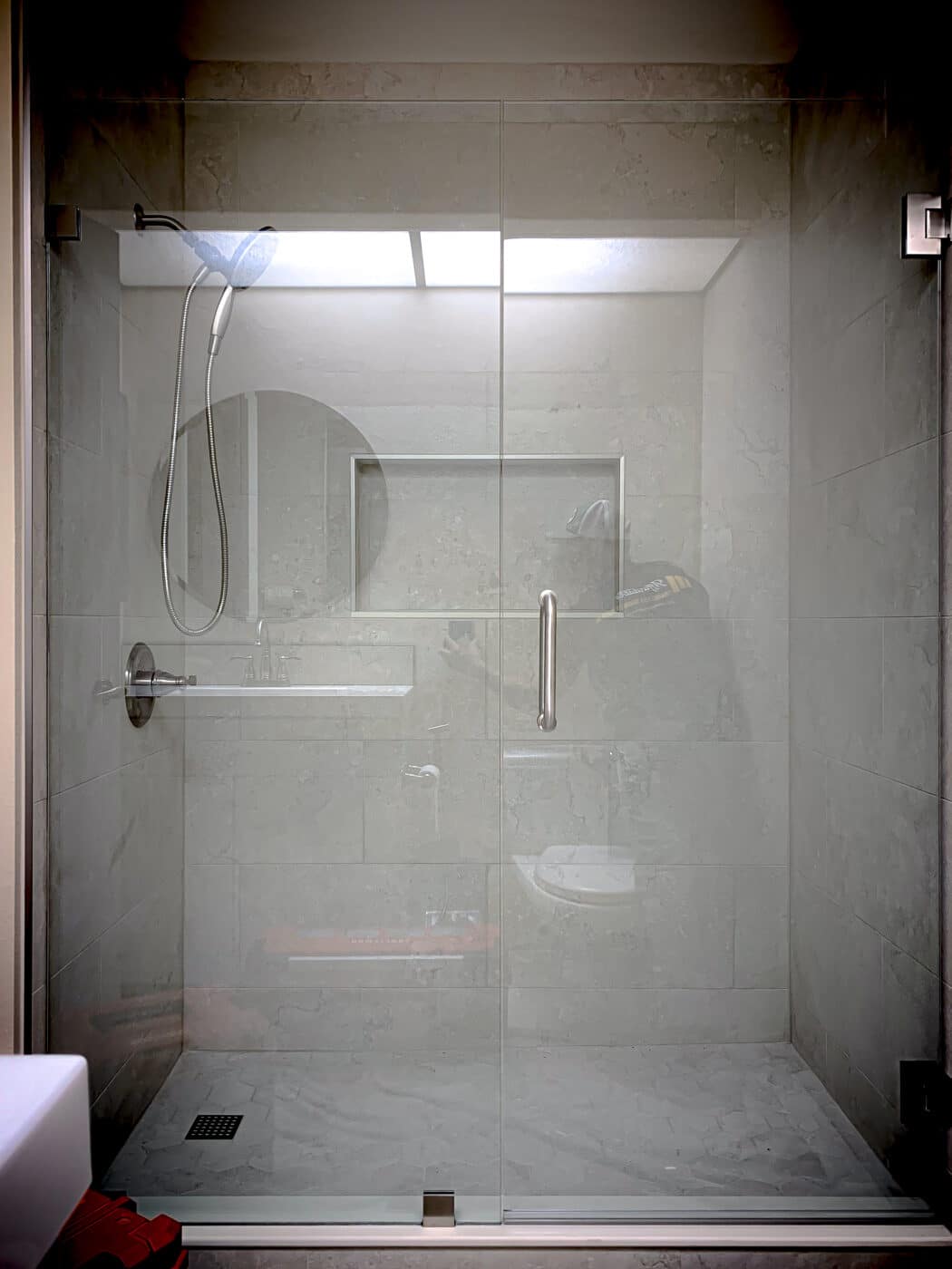 Hinged Frameless Shower Doors - Door Inline Showers
