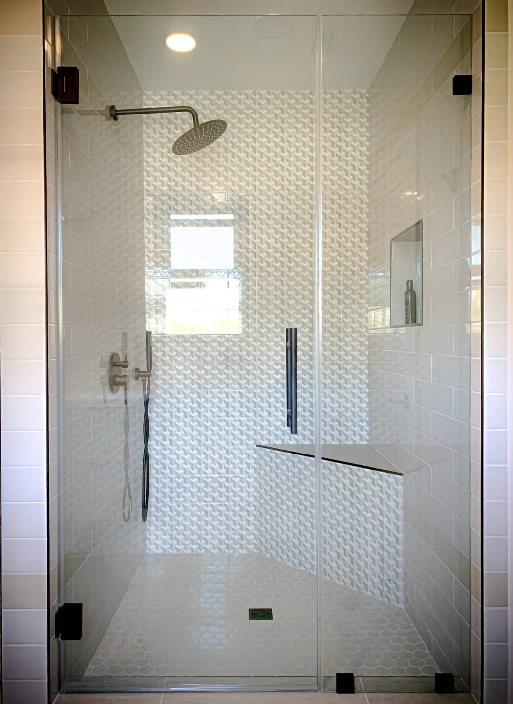 Hinged Frameless Shower Doors - Door Inline Showers