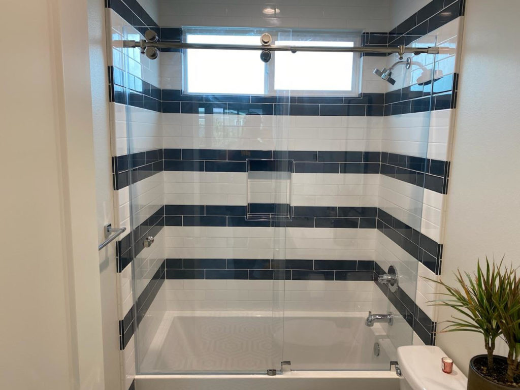 Frameless Shower Doors on Bathtub