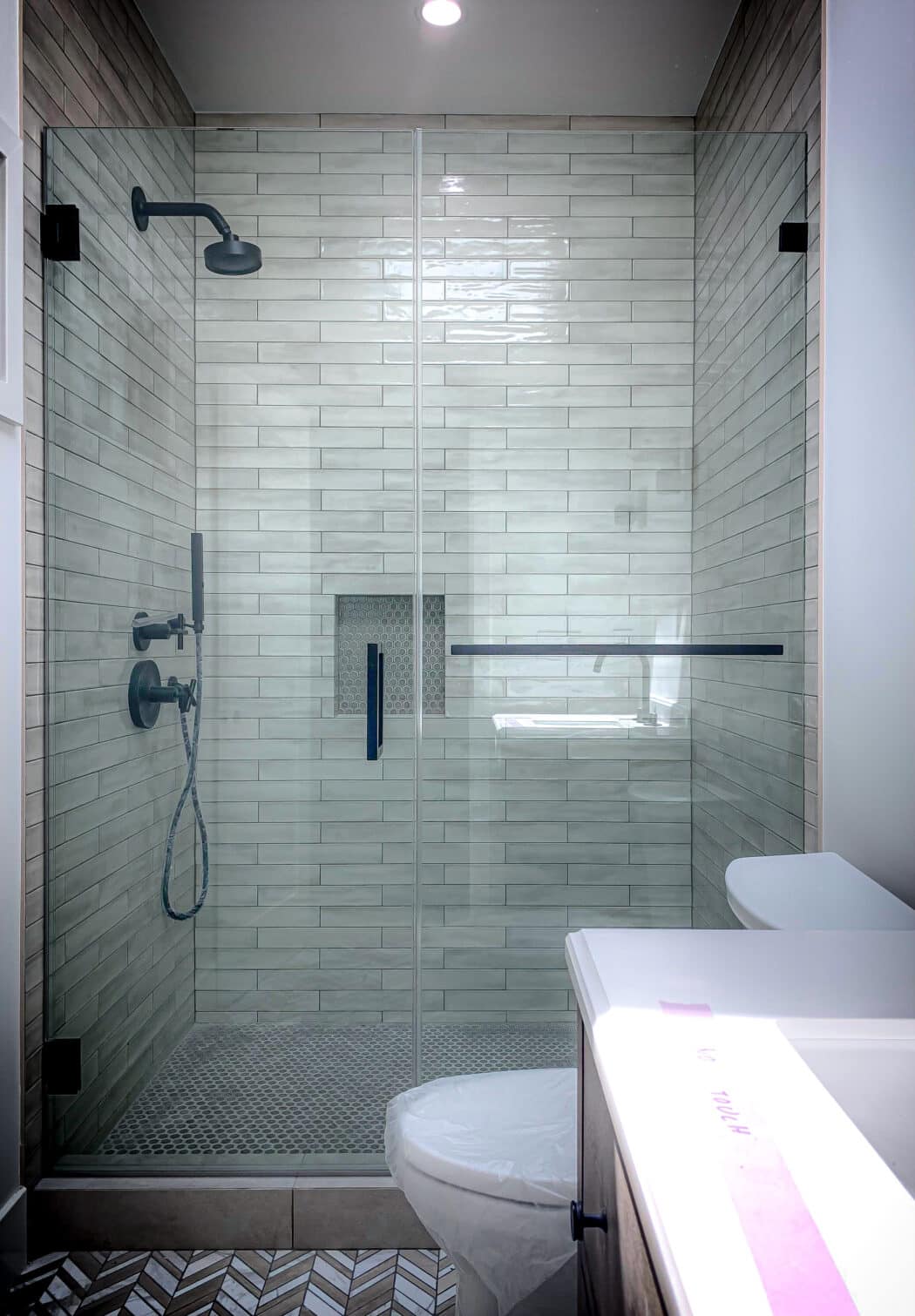 Hinged Frameless Shower Doors - Door Inline Showers