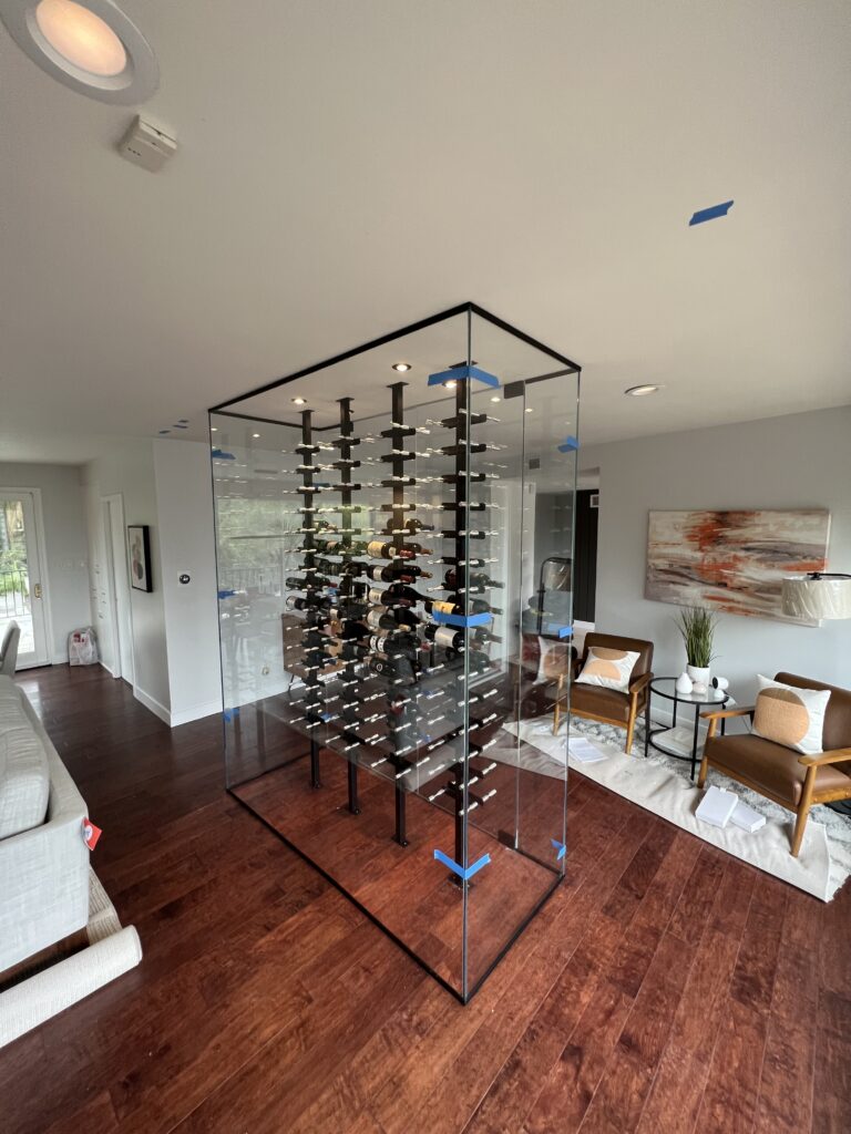 Frameless Glass Wine Cellar