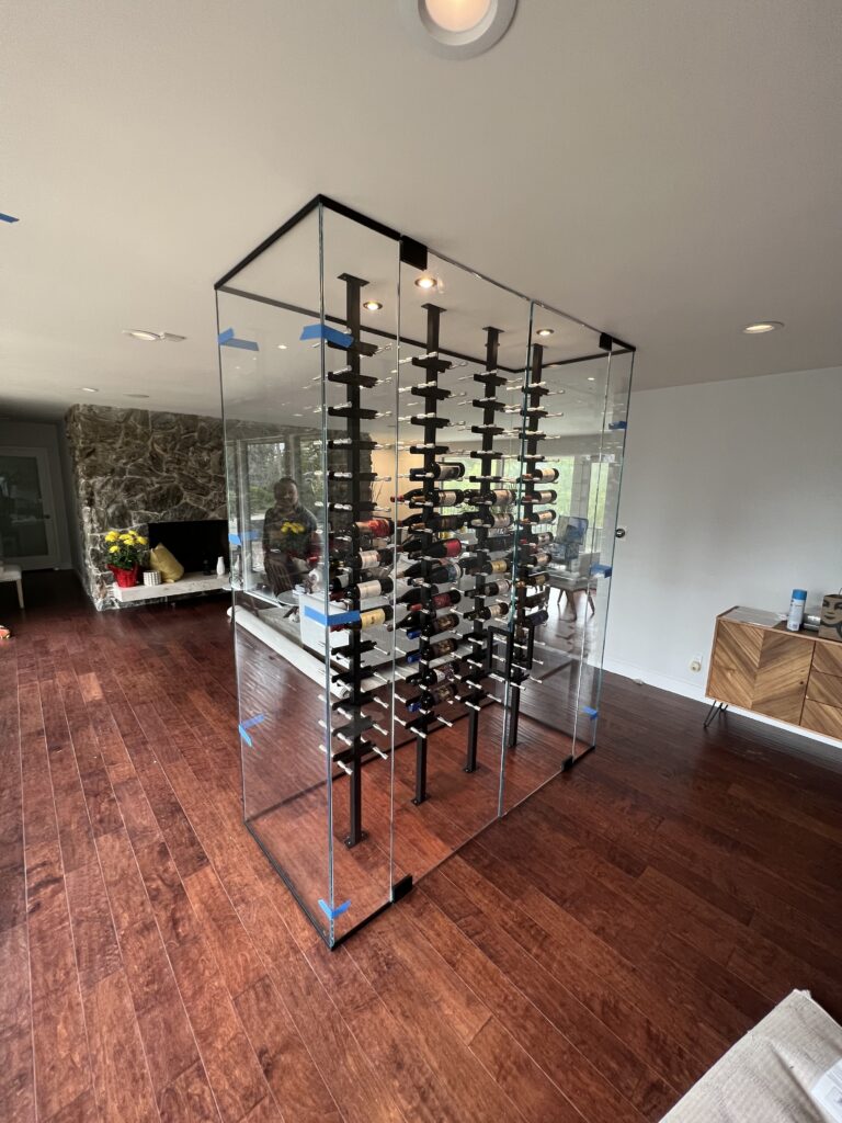 Frameless Glass Wine Cellar