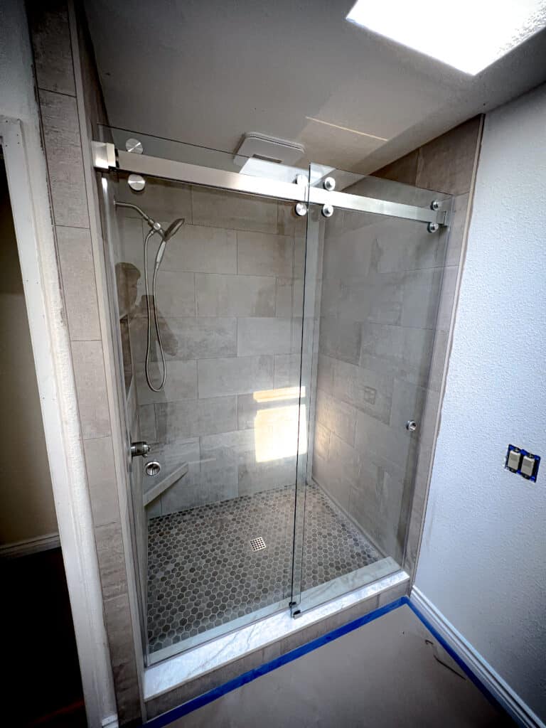 DuoVero Euro-Style Double Slide Frameless Shower Doors