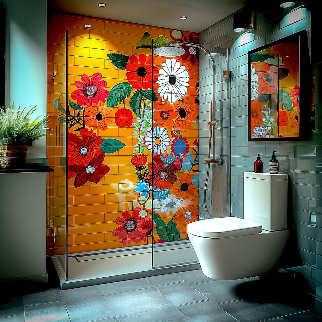 Vivid colors in your bathroom