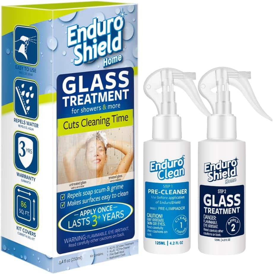 enduroshield home glass treatment. for showers and more