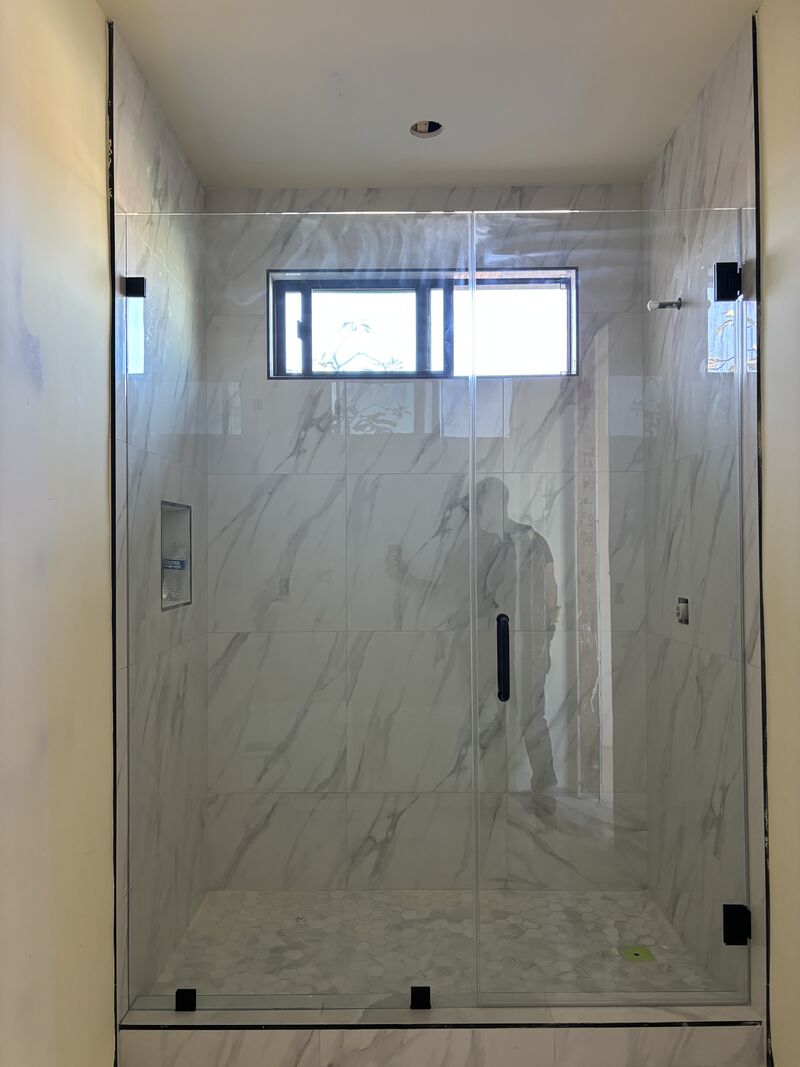 83-inch-tall door and inline enclosure with a 107-pound panel in San Diego