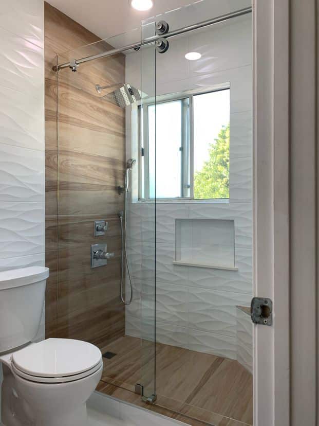 Euroglide sliding shower enclosure with exposed rollers in Torrance